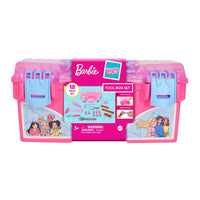 Maxx Bubbles Barbie Tool box Pink/Blue 18 pc