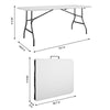 Cosco Casual 29.69 in. W X 72 in. L Rectangular Folding Buffet Table (Pack of 2)
