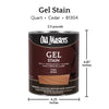 Old Masters Semi-Transparent Cedar Oil-Based Alkyd Gel Stain 1 qt (Pack of 4)