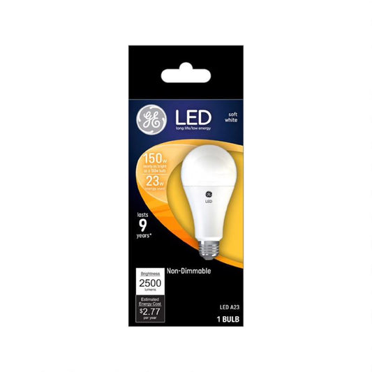 GE A23 E26 (Medium) LED Light Bulb Soft White 150 Watt Equivalence 1 pk