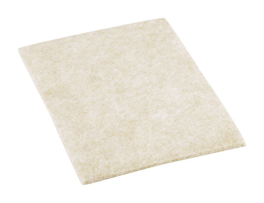 Shepherd Hardware Felt Self Adhesive Blanket Beige Square 4-1/2 in. W X 6 in. L 2 pk