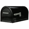 Gibraltar Mailboxes Reliant Contemporary Galvanized Steel Post Mount Black Mailbox