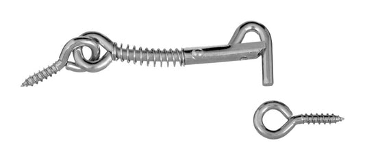 National Hardware Zinc-Plated Silver Steel 2-1/2 in. L Safety Hook and Eye 1 pk