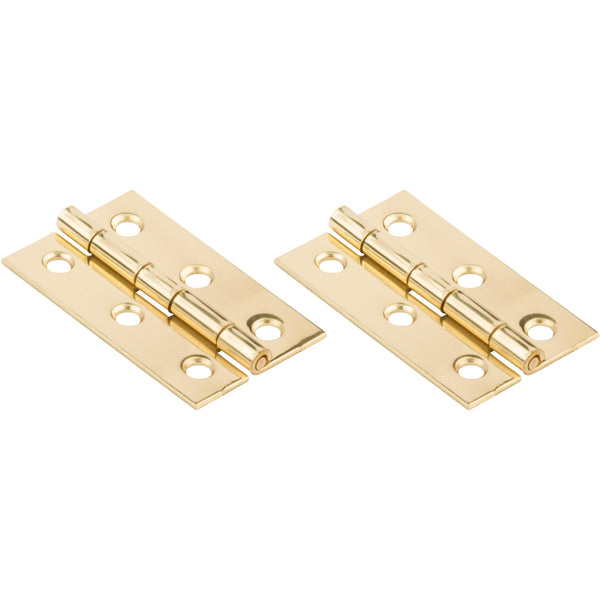 Bisagra V1801 de 2" x 1-3/16", paquete de 2, latón pulido