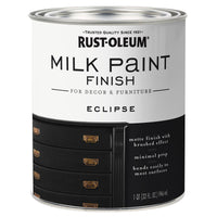 Rust-Oleum Matte Eclipse Water-Based Acrylic Milk Paint 1 qt (Pack of 2).