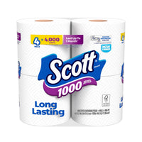 Scott Toilet Paper 4 roll 1000 sheet 4 in. (Pack of 12)