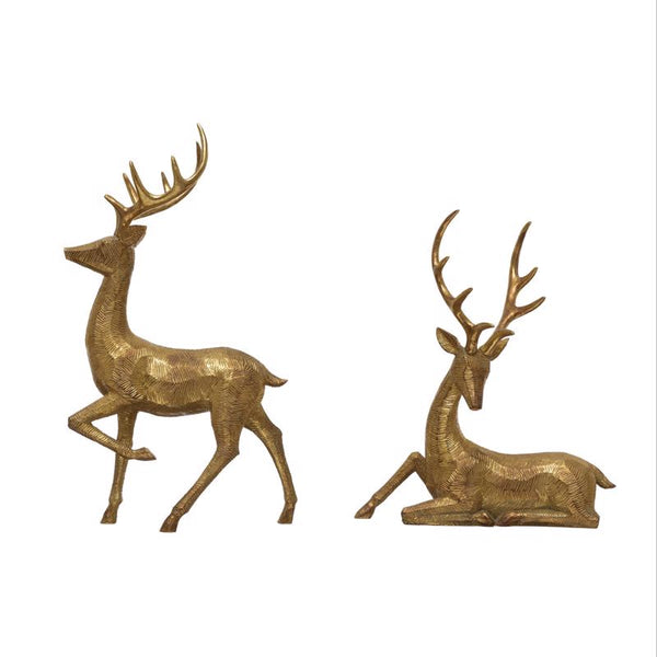 Creative Co-Op Gold Deer Table Decor (Pack of 2)