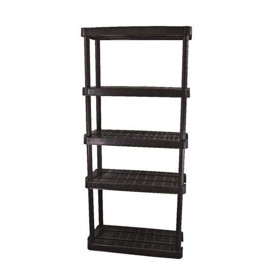 Maxit Resin Black Adjustable Shelving Unit 750 lbs. Capacity 72 H x 14 D x 32 W in.