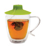 Primula Clear/White Glass/Silicone Mug with Tea Bag Buddy