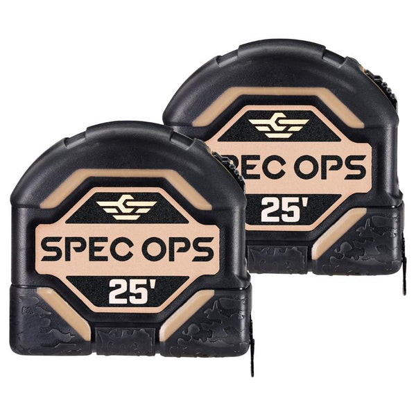 Cinta métrica Spec Ops de 3 in. de largo X 3.12 in. de ancho, paquete de 2