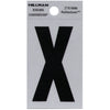 Hillman 2 in. Reflective Black Mylar Self-Adhesive Letter X 1 pc (Pack of 6)