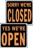 Hillman English Black Open/Close Sign 15 in. H X 19 in. W (Pack of 6)