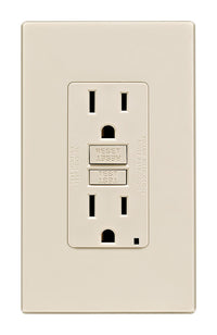 Leviton SmartlockPro 15 amps 125 V Duplex Light Almond GFCI Outlet 5-15R 1 pk