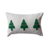 Creative Co-Op Natural/Green Christmas Trees Pillow 9 in.