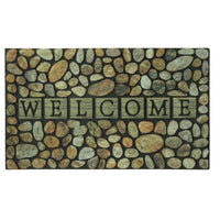 Sports Licensing Solutions Pebble Welcome Multicolored Rubber Nonslip Floor Mat 30 in. L x 18 in. W
