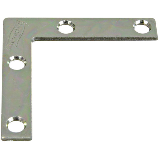 National Hardware 2 in. H x 3/8 in. W x 0.07 in. D Steel Flat Corner Brace (Pack of 40)