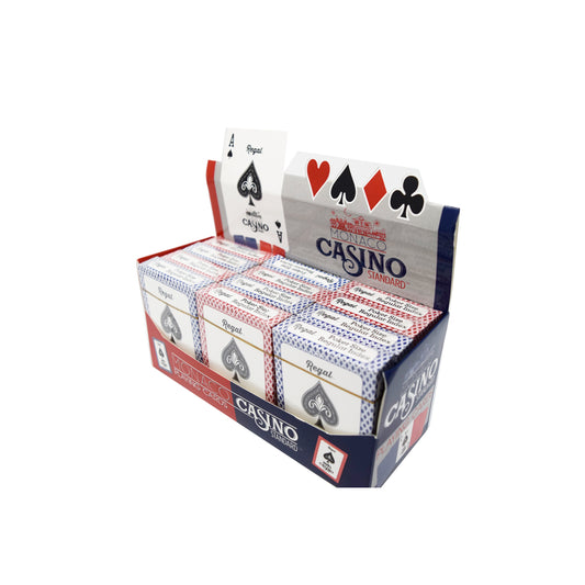 Regal Games Casino Standard Poker Playing Cards Plastic (Pack of 12)