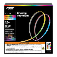 Feit 20 ft. L Color Changing Plug-In LED Smart-Enabled Tape Light 1 pk