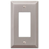 Amerelle Century Brushed Nickel 1 gang Stamped Steel Decorator Wall Plate 1 pk