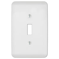 Amerelle Capri Paintable Textured White 1 gang Stamped Steel Toggle Wall Plate 1 pk