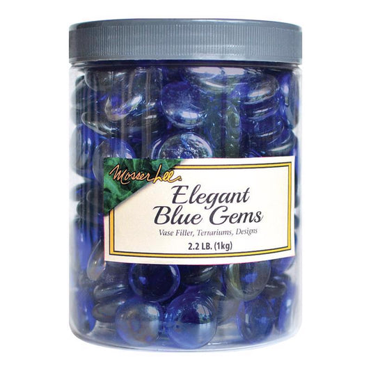 Mosser Lee Elegant Blue Gems Blue Decorative Glass Vase Filler 2.2 Lb.