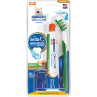 Nylabone Advanced Oral Care Natural Dental Kit with Toothbrush and Toothpaste, Peanut Butter Flavor, 2.5 oz