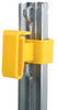 Electric Fence Insulator, Studded T-Post Tape, Yellow, 25-Pk.