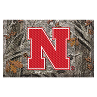 University of Nebraska Camo Rubber Scraper Door Mat