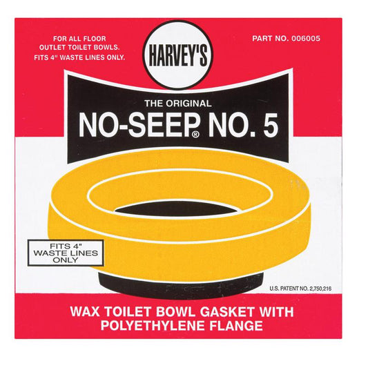 Harveys Toilet Bowl Gasket with Wax & Flange Polyethylene (Pack of 24)