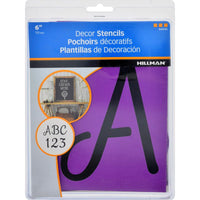 HILLMAN 6 in. Oil Board Decorative Script Stencil Pack 6 Inch Stencil Set 38 pk - Deal of The Week