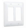 TayMac Masque 5000 Series Textured White 2 gang Plastic Decorator Wall Plate 1 pk
