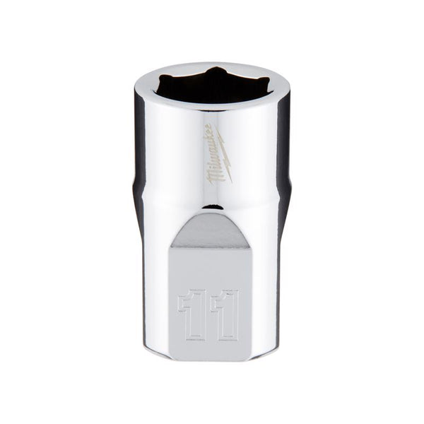 Dado estándar de 6 puntas métrico de 11 mm x 3/8 pulg. de Milwaukee, 1 pieza