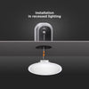 Feit EDGELIT Frost Warm White 7.5 in. W Aluminum LED Retrofit Recessed Lighting 10.5 W