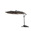 Living Accents 10 ft. Tiltable Taupe Offset Umbrella