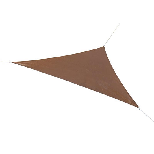 Coolaroo Ready-To-Hang Polyethylene Mocha Triangle Shade Sail Canopy 16.5 ft. H X 16.5 ft. W X 16.5