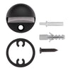 National Hardware Metal Matte Black Door Stop Mounts to floor 1.31 in. (Pack of 5)