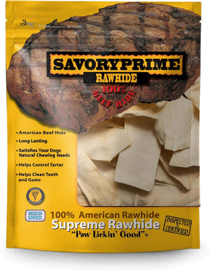 Savory Prime All Size Dogs All Ages Rawhide Chips Natural 6 in. L 1 pk