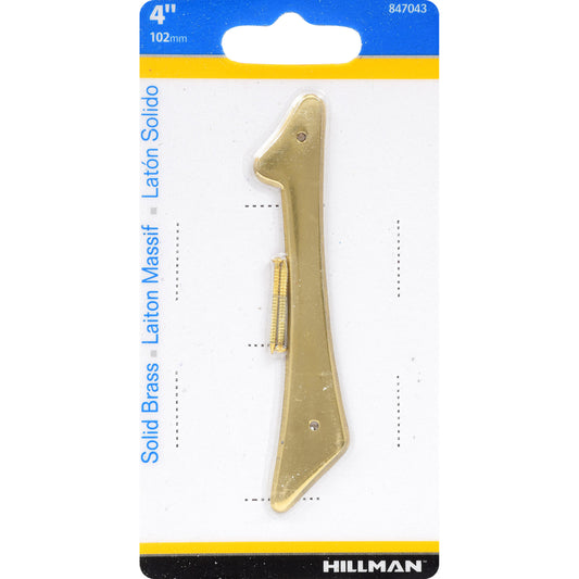 Hillman 4 in. Gold Brass Nail-On Number 1 1 pc (Pack of 3)