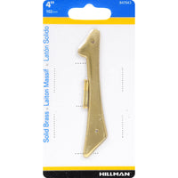 Hillman 4 in. Gold Brass Nail-On Number 1 1 pc (Pack of 3)