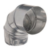 Deflect-O 3 in. L X 3 in. D Silver Aluminum Vent Elbow