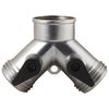 Metal 2-Way Hose Connector, Chrome