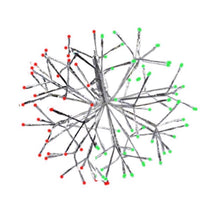 Celebrations LED Green/Red Shimmering Sphere 16 in. Hanging Decor