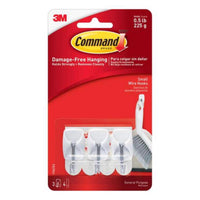 3M Command Small Plastic Hook 1-5/8 in. L 3 pk (Pack of 6)