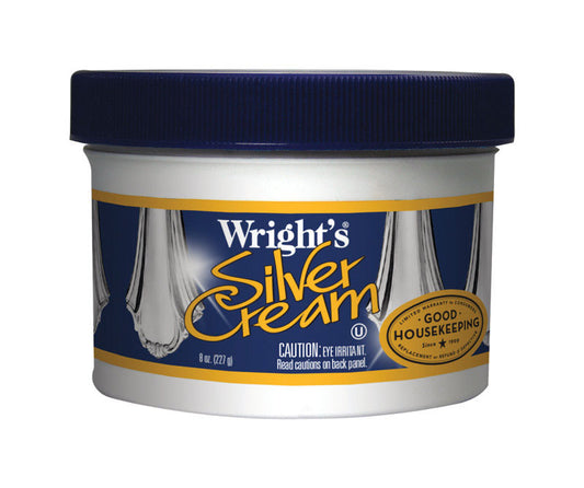 Wrights Mild Scent Silver Polish 8 oz. Cream (Pack of 6)