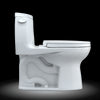 TOTO® UltraMax® II One-Piece Elongated 1.28 GPF Universal Height Toilet with CEFIONTECT and SS124 SoftClose Seat, WASHLET+ Ready, Cotton White - MS604124CEFG#01