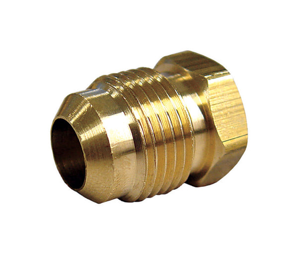 Tapón hexagonal de latón amarillo abocinado de 1/2 pulg. JMF (paquete de 5)