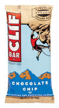 Clif Bar Chocolate Chip Energy Bar 2.4 oz Packet (Pack of 12)