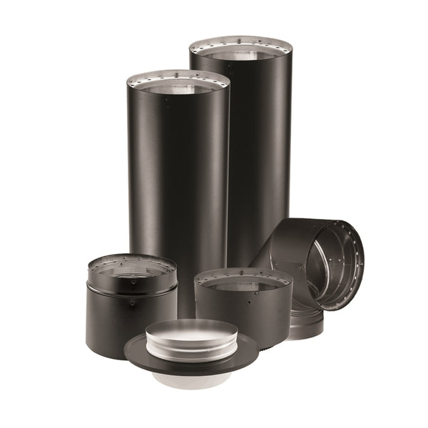 Kit de tubería para estufa de pared doble de aluminio/acero galvanizado DuraVent DVL de 6 pulg. de profundidad x 60 pulg. de longitud