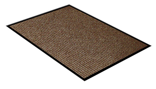 W.J. Dennis Survivor Mat Ribbed 36" X 48" Brown For Indoor/Outdoor, High Traffic Areas