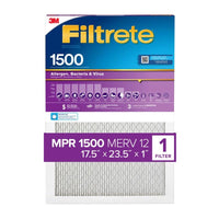 3m Filtrete Ultra Allergen Reduction Filter 17.5 " X 23.5 " X 1 " Electrostatic 1500 Mpr (Case of 6) (Pack of 4)